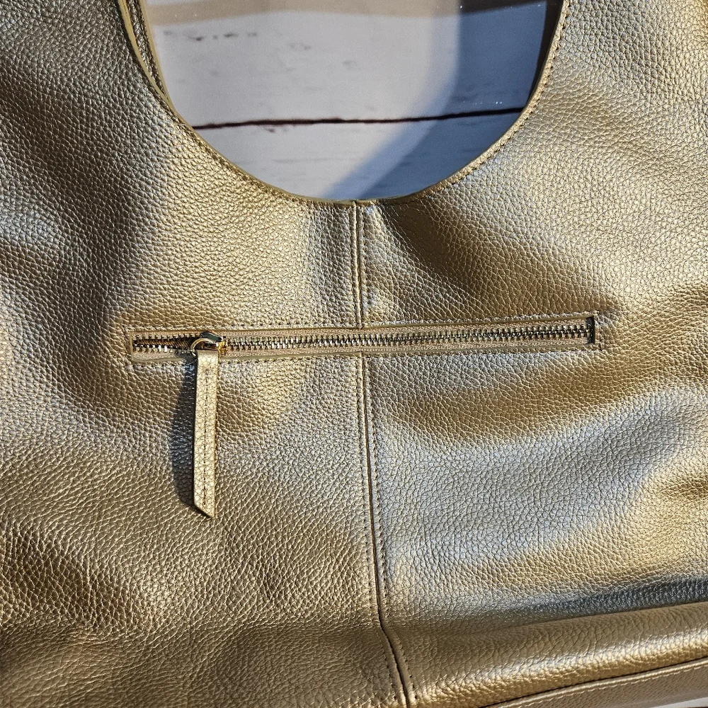 Laggo Leather Gold Bella Hobo Bag‎ NWOT